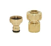 ZVALIEVYE Spray Water Connection Brass Female 3/4 to 1/2 3/4 Hose Connector 16Mm 20Mm Garden Hose Brass Fitting Adapter Water Gun Adapter 5 Sets/3I4 Hose