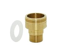ZVALIEVYE Spray Water Connection Brass Male M32 to 1/2" Connector Garden Faucet Reducer Threaded Connector Shower Head Adapter Copper Repair Joint 15 Pcs/Yellow