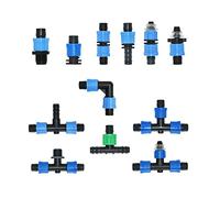 ZVALIEVYE Spray Water Connection Pack of 5 Pieces of 16 Mm Irrigation Drip Tape Connector Three-Way Elbow End Plug Repair Connectorricultural Water-Saving Irrigation Hose Connector/1I2 to 16 Tee