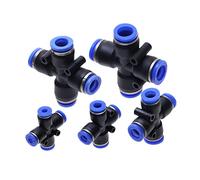 ZVALIEVYE Spray Water Connection Pza 4 6 8 10 12Mm Air Connector 4-Way Splitter Push-in Pneumatic Pipe Connector Quick Connector/6Mm
