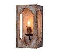 ZVALIEVYE Vintage Country Wall Lamp Rectangle Classical Wall Sconce Lighting Fixture Creativity Distressed Wall Mount Sconce Fixture for Living Room Corridor Balcony Aisle Fixture