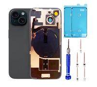 ZVB 15 Back Glass Replacement Kit with Plate & Flex Cable and All Parts, Black, 6.1 Inch for iPhone 15 Back Cover Glass, with Repair Tools (Black)