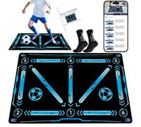 ZVD Soccer Training Mat,Non-Slip Ball Mastery Pad with Video Guides