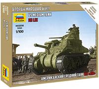 Zvezda 1/100 M3 Lee Us Medium Tank # 6264 - Plastic Model Kit