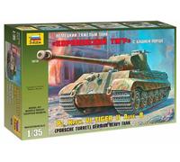 Zvezda 1/35 scale WW2 German KING TIGER PORSCHE TURRET model kit