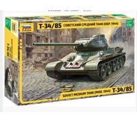 Zvezda 1/35 scale WW2 Russian Soviet Medium Tank T-34/85 (new molds) model kit