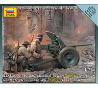 Zvezda Plastic Model Kit – 1:72 WWII German Pak-36 with Crew, Detailed, Unpainted (ZVE-6114)
