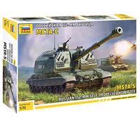 Zvezda 5045 500785045-1:72 2S19 MST Russ.Self Propell.Howitzer Plastic Construction Kit Model Kit Assembly Kit for Beginners Detailed Unpainted