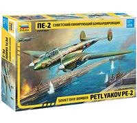Zvezda 1:72 PetlyakovPe-2 Soviet Fighter/Bomber Plastic Model Kit Assembly Kit for Beginners, Detailed, Unpainted