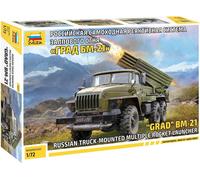 Zvezda 1/72 Scale Russian BM-21 Grad 1 Rocket Launcher model kit