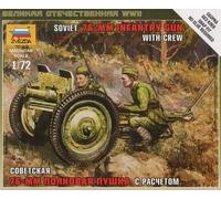 Zvezda 1/72 Soviet 76 mm Gun # 6145 - Plastic Model Kit