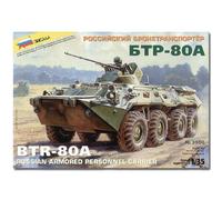 1:35 Zvezda Btr-80a Russian Personnel Carrier Kit Z3560 Model