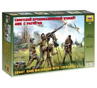 Zvezda 1/35 3609 Soviet DSHK Machine Gun with Crew WWII