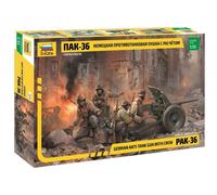 1:35 Zvezda Pak 36 With Crew Kit Z3610 Model