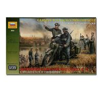 ZVEZDA 3632 German WW2 R12 Motorcyle 2 Figures Model Kit 1:35