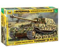 Zvezda 3653 500783653-1:35 Sd. Kfz.184 Ferdinand Tiger, model building, building kit, stand model making, hobby, crafts, plastic kit, unpainted.