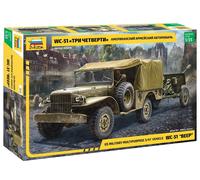 Zvezda Model Kit Dodge WC-51 Beep 3/4T US Military Vehicle 1/35 Scale ZS3656