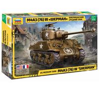 Zvezda 3676 M4A3 (76mm)W Sherman 1:35 Plastic Model Kit