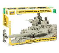 Zvezda 3684 500783684-1:35 Russian Contemporary Tank Crew Plastic Construction Kit Model Kit Assembly Kit for Beginners Detailed Unpainted