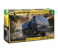 ZVEZDA 3697 Kamaz Truck 3-axle K-5350 "MUSTANG" Plastic Kit 1/35 Scale T48 Post