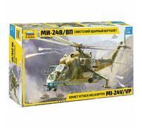 Zvezda 530004823 1:48 MIL Mi-24V/VP (HIND) Combat Helicopter, Model, Plastic, Assembly Kit, Detailed Replica, Multicoloured