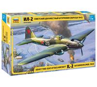 Zvezda 4826 1:48 Sov. IL-2 Stormovik mod.1943 Model Kit, Plastic Kit, Assembly Kit, Detailed Replica, Unpainted