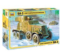 Zvezda 500783546 500783546-1:35 BA-3 WA-Plastic Model Kit Assembly Kit for Beginners Detailed Olive