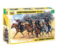Zvezda 500783579 500783579-1:35 Soviet Cossacks Cavalry WWII Plastic Construction Kit Assembly Kit for Beginners Detail, Blue