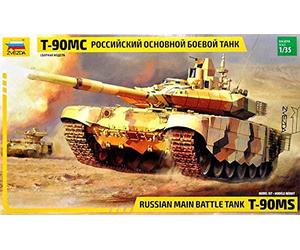 Zvezda 500783675 1:35 Russian Main Battle Tank, Model Building, Kit, Standing Model Building, Hobby, Crafts, Plastic Kit, Unpainted