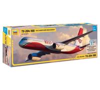 Zvezda 500787023-1:144 Tupolev TU-204 100, Model Building Kit, Standing Model Building, Hobby, Crafts, Plastic Kit, Unpainted