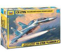 Zvezda 500787294-1:72 Sukhoi SU-27 UB Flanker-C, model making, kit, stand model making, hobby, crafts, plastic kit