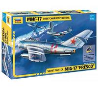 Zvezda 7318 500787318-1:72 MIG-17 Fresco Soviet Fighter Plastic Model Kit Assembly Kit for Beginners Detailed Unpainted