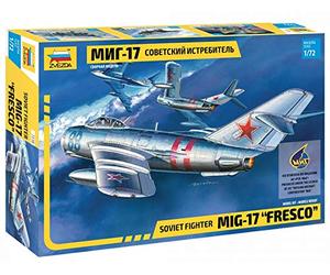 Zvezda 500787318-1:72 MIG-17 Fresco Soviet Fighter Plastic Kit Model Kit Assembly Kit for Beginners Detailed