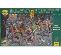 Zvezda Model Kit 1:72 French Infantry 100 Years War Re-Release Z8053