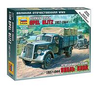 Zvezda 6126 1:100 WWII German 3t Transporter Truck Model Kit, Plastic Kit, Assembly Kit, Detailed Replica, Unpainted, Green, Z6126