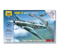 ZVEZDA 7301 Yak-3 Soviet Fighter Snap Fit Aircraft Model Kit 1:72