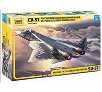 Zvezda 7319 SU-57 500787319-1:72 Sukhoi SU-57-Plastic Model Assembly-Kit-for Beginners-Detailed, Unvarnished