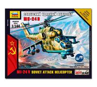 ZVEZDA 7403 MIL-24V Soviet Attack Helicopter Snap Fit Model Kit 1:144 Hotwar