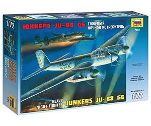 Zvezda Aircraft model kit, night fighter Junkers JU-88G6, WWII period, 500787269, 1:72 -