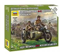 Zvezda Soviet Motorcycle M-72 with Sidecar & Crew WWII