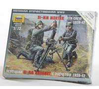 Zvezda – Model Making – z6111 Mortar German and Servants – Scale 1:72