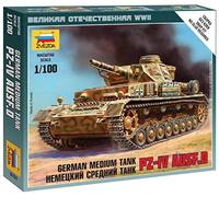 Zvezda Plastic Model Kit Panzerkampfwagen IV Ausf D - German Medium Tank 1:100 - Z6151