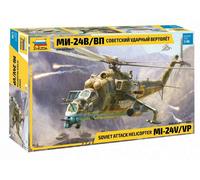 Zvezda 530004823 1:48 MIL Mi-24V/VP (HIND) Combat Helicopter, Model, Plastic, Assembly Kit, Detailed Replica, Multicoloured