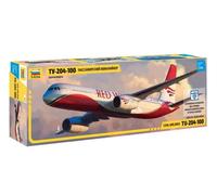 Zvezda 500787023-1:144 Tupolev TU-204 100, Model Building Kit, Standing Model Building, Hobby, Crafts, Plastic Kit, Unpainted