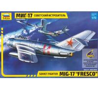 Zvezda 7318 500787318-1:72 MIG-17 Fresco Soviet Fighter Plastic Model Kit Assembly Kit for Beginners Detailed Unpainted