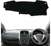 ZVFZGFGR - Car Dashboard Cover Anti-Scratch Dash Cover Interior Dash Covers - for Nissan Versa Sedan N17 Almera Sunny Latio 2011-2017 2018, Black(Red Edge), Left Hand Drive