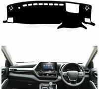 ZVFZGFGR - Car Dashboard Cover Anti-Scratch Dash Cover Interior Dash Covers - for Toyota Highlander Kluger XU70 2020-2024, Black(Red Edge), With Hud Lhd