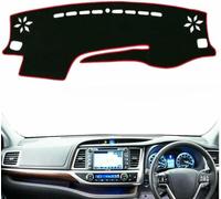 ZVFZGFGR - Car Dashboard Cover Anti-Scratch Dash Cover Interior Dash Covers - for Toyota Highlander XU50 Kluger 2014-2018 2019, Black(Red Edge), Right Hand Drive