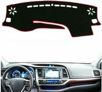 ZVFZGFGR - Car Dashboard Cover Anti-Scratch Dash Cover Interior Dash Covers - for Toyota Highlander XU50 Kluger 2014-2018 2019, Black(Red Edge), Right Hand Drive