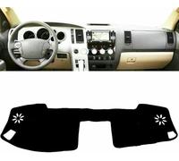 ZVFZGFGR - Car Dashboard Cover Anti-Scratch Dash Cover Interior Dash Covers - for Toyota Tundra Sequoia 2007 2008 2009 2010 2011 2012 2013, Black(Black Edge), Left Hand Drive